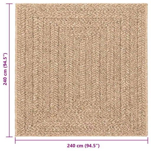 ZIZUR juta hatású beltéri és kültéri szőnyeg 240x240 cm