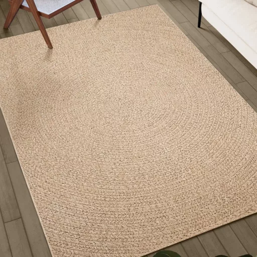 ZIZUR juta hatású beltéri és kültéri szőnyeg 120x120 cm