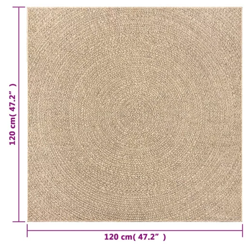 ZIZUR juta hatású beltéri és kültéri szőnyeg 120x120 cm