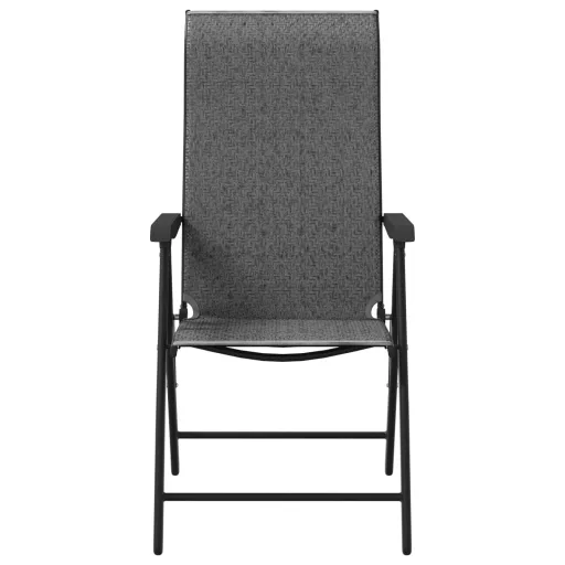2 db szürke polyrattan összecsukható kerti szék