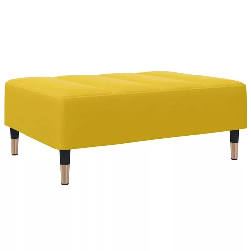 Sárga bársony lábzsámoly 77x55x31 cm