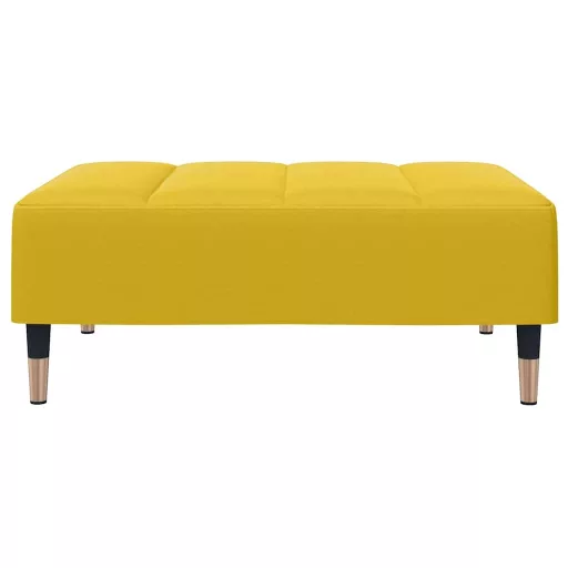 Sárga bársony lábzsámoly 77x55x31 cm