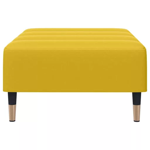 Sárga bársony lábzsámoly 77x55x31 cm