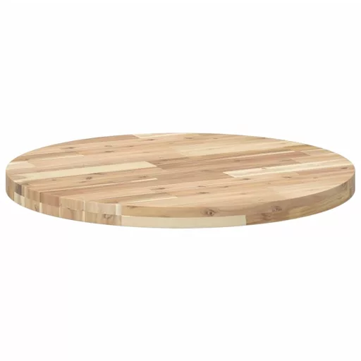 Kerek tömör akácfa asztallap Ø70 x 4 cm
