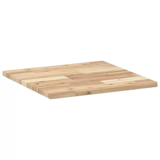 Négyzet alakú tömör akácfa asztallap 50 x 50 x 2 cm