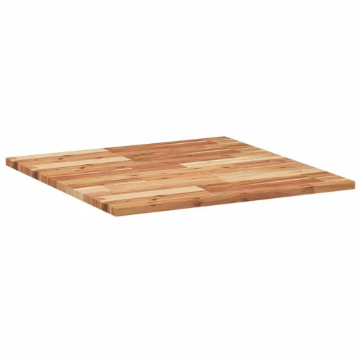 Négyzet alakú tömör akácfa asztallap 70 x 70 x 2 cm