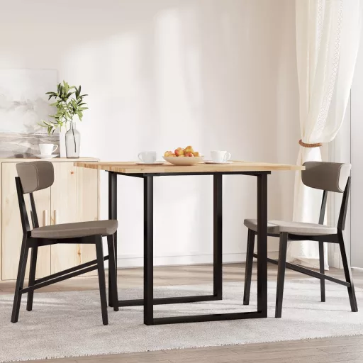 Négyzet alakú tömör akácfa asztallap 90 x 90 x 2 cm