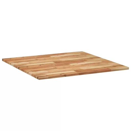 Négyzet alakú tömör akácfa asztallap 90 x 90 x 2 cm