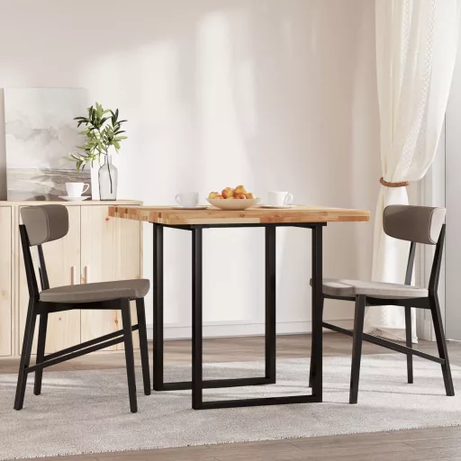 Négyzet alakú tömör akácfa asztallap 80 x 80 x 4 cm