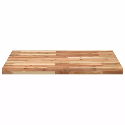 Négyzet alakú tömör akácfa asztallap 80 x 80 x 4 cm