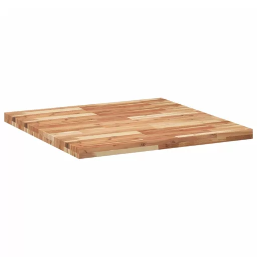Négyzet alakú tömör akácfa asztallap 80 x 80 x 4 cm