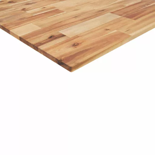 Négyszög alakú tömör akácfa asztallap 120 x 50 x 2 cm