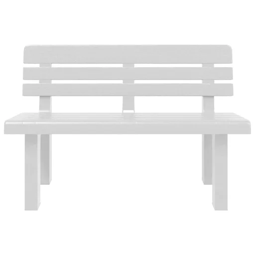 Fehér polipropilén kerti pad 110 x 52 x 71 cm