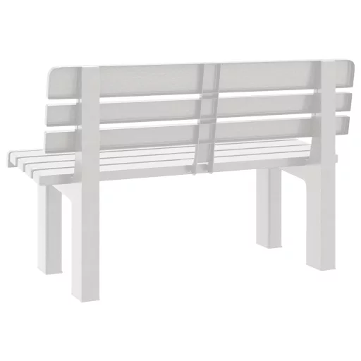 Fehér polipropilén kerti pad 110 x 52 x 71 cm