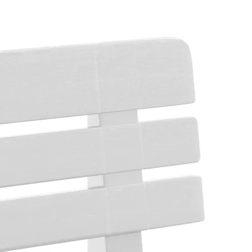Fehér polipropilén kerti pad 110 x 52 x 71 cm