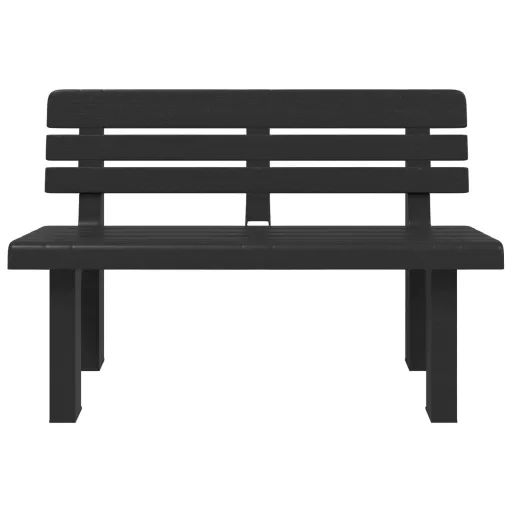 Antracitszürke polipropilén kerti pad 110 x 52 x 71 cm