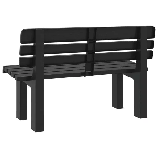 Antracitszürke polipropilén kerti pad 110 x 52 x 71 cm