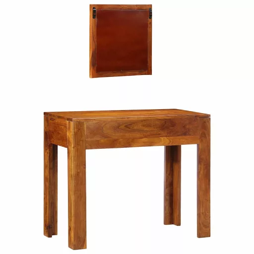 Öltözködőasztal fiókkal Barna 90 x 45 x 75 cm Tömör Akácfa