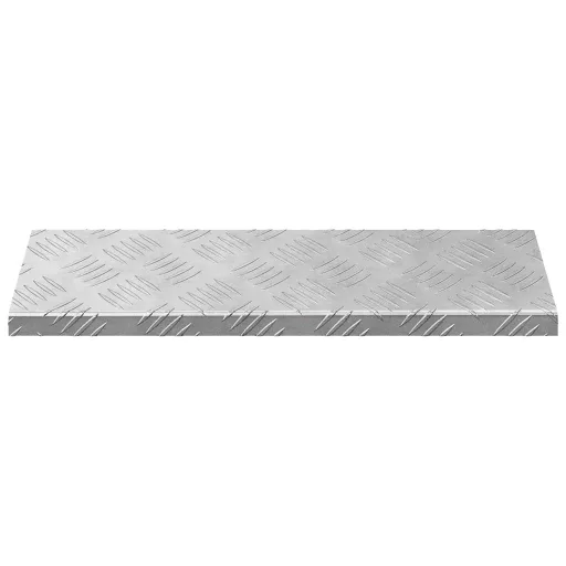 Lépcsőfok Négyszögletes 10 pcs Ezüst 60 x 18 x 2,5 cm Alumínium