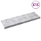Lépcsőfok Négyszögletes 15 pcs Ezüst 60 x 18 x 2,5 cm Alumínium