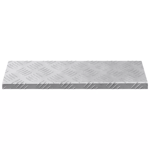 Lépcsőfok Négyszögletes 15 pcs Ezüst 60 x 18 x 2,5 cm Alumínium