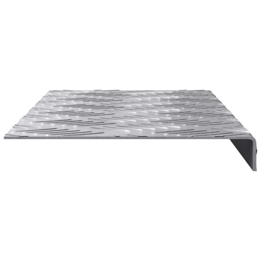 Lépcsőfok Négyszögletes 15 pcs Ezüst 60 x 18 x 2,5 cm Alumínium