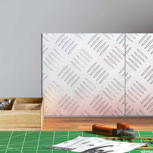 Lépcsőfok Négyzet 2 pcs Ezüst 20 x 20 cm Alumínium