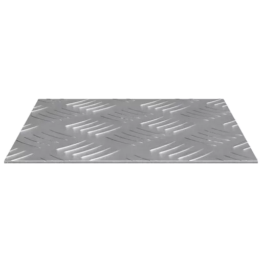 Lépcsőfok Négyzet 2 pcs Ezüst 20 x 20 cm Alumínium