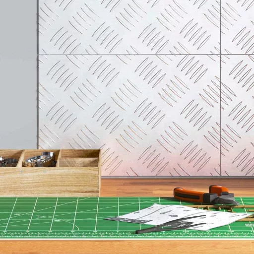 Lépcsőfok Négyszögletes 4 pcs Ezüst 30 x 20 cm Alumínium