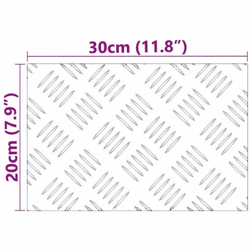 Lépcsőfok Négyszögletes 4 pcs Ezüst 30 x 20 cm Alumínium