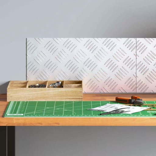 Lépcsőfok Négyszögletes 2 pcs Ezüst 40 x 20 cm Alumínium