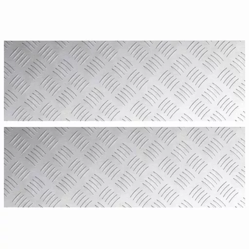 Lépcsőfok Négyszögletes 2 pcs Ezüst 60 x 20 cm Alumínium