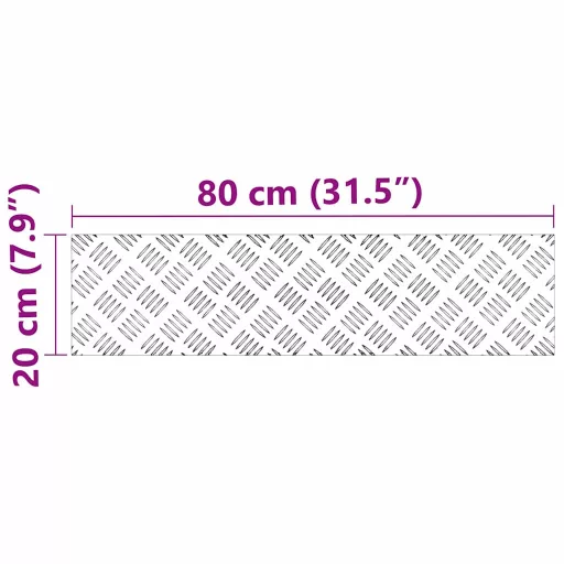 Lépcsőfok Négyszögletes 2 pcs Ezüst 80 x 20 cm Alumínium