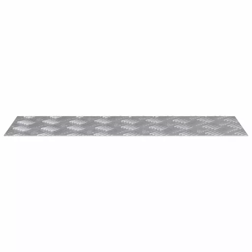Lépcsőfok Négyszögletes 2 pcs Ezüst 75 x 25 cm Alumínium