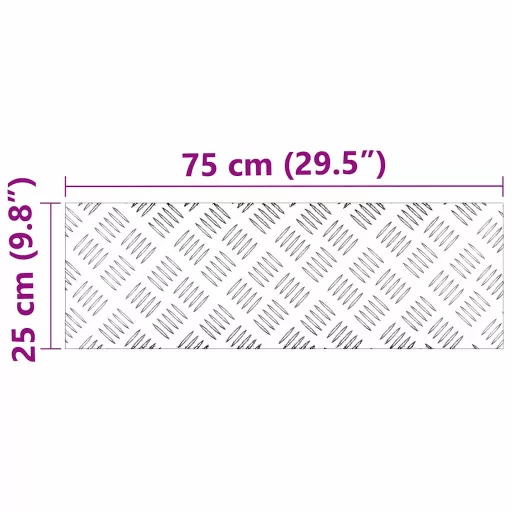 Lépcsőfok Négyszögletes 2 pcs Ezüst 75 x 25 cm Alumínium