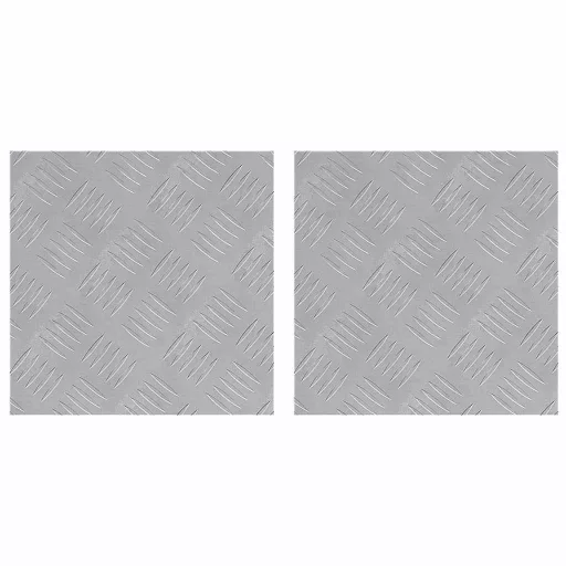 Lépcsőfok Négyzet 2 pcs Ezüst 30 x 30 cm Alumínium
