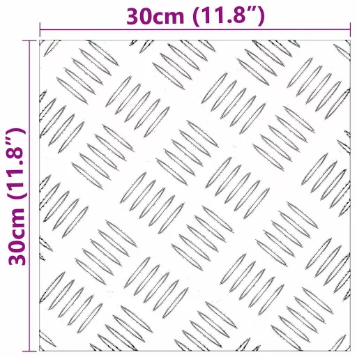 Lépcsőfok Négyzet 2 pcs Ezüst 30 x 30 cm Alumínium