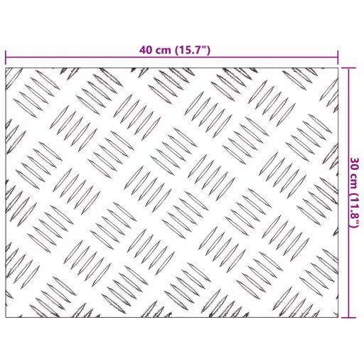 Lépcsőfok Négyszögletes 4 pcs Ezüst 40 x 30 cm Alumínium