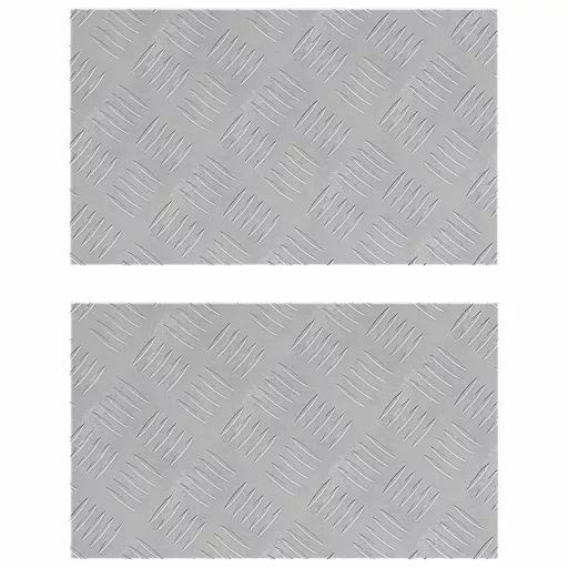 Lépcsőfok Négyszögletes 2 pcs Ezüst 50 x 30 cm Alumínium