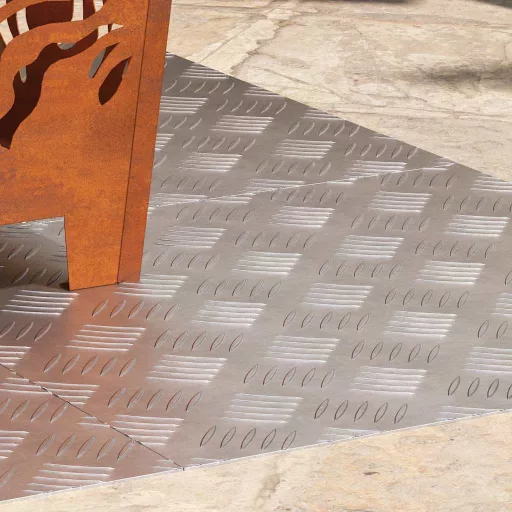 Lépcsőfok Négyzet 4 pcs Ezüst 50 x 50 cm Alumínium