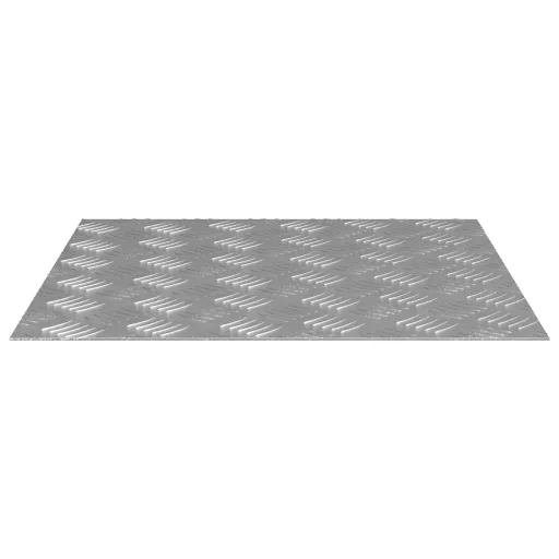 Lépcsőfok Négyzet 4 pcs Ezüst 50 x 50 cm Alumínium