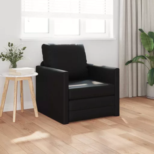 Kanapéágy 60cm Fekete Mübőr