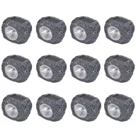 12 db kültéri kő formájú napelemes LED spotlámpa