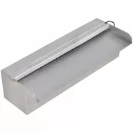   Négyszögletes rozsdamentes acél medence szökőkút LED fényekkel 30 cm