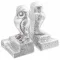 Könyvtámaszok 2 pcs Ezüst 12 x 9 x 19 cm Alumínium