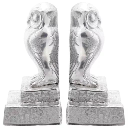 Könyvtámaszok 2 pcs Ezüst 12 x 9 x 19 cm Alumínium