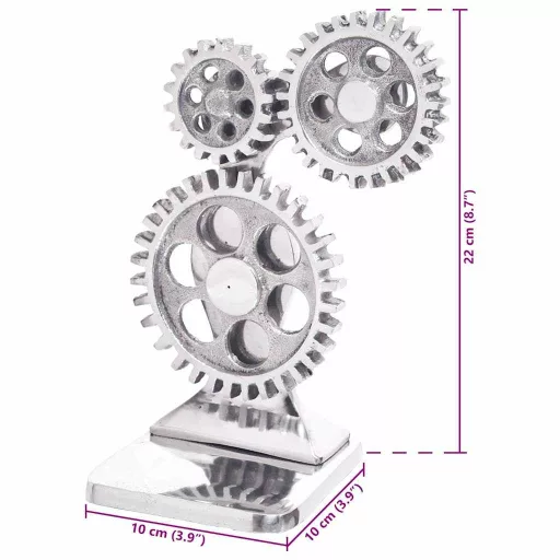 Könyvtámaszok 2 pcs Ezüst 10 x 10 x 22 cm Alumínium