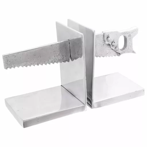 Könyvtámaszok 2 pcs Ezüst 11 x 14 x 17,5 cm Alumínium