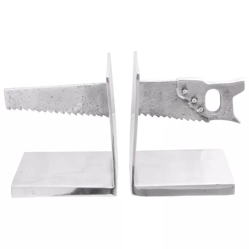 Könyvtámaszok 2 pcs Ezüst 11 x 14 x 17,5 cm Alumínium