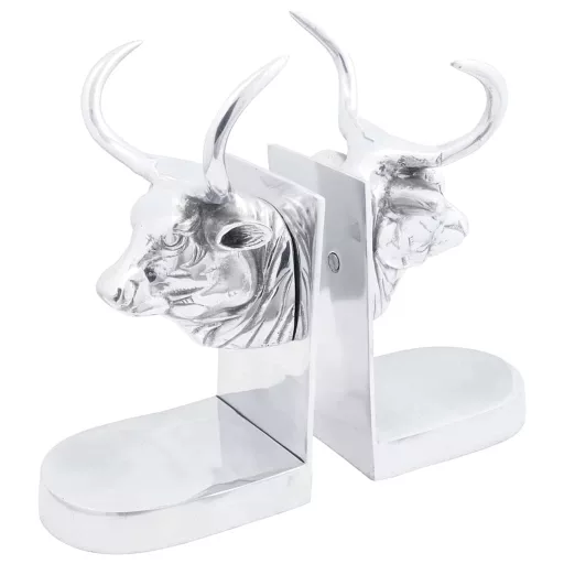 Könyvtámaszok 2 pcs Ezüst 17 x 15 x 27 cm Alumínium